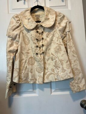 Vintage elevenses cream velvet jacket - 8
